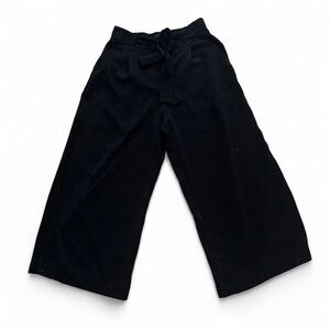 Zara stylish elegant black wide leg trousers pants with elastic waist